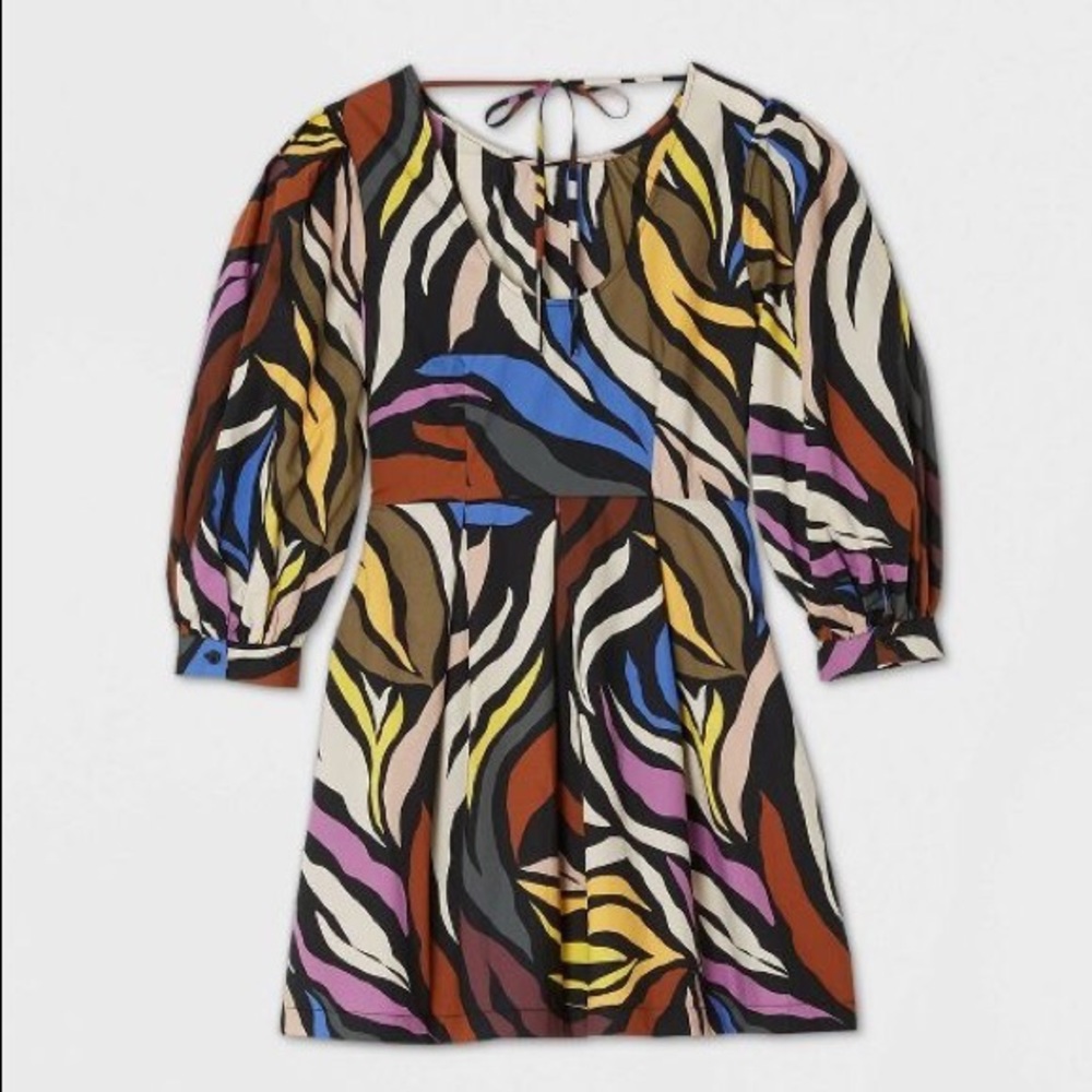 Who What Wear Tiger Stripe Mini Dress M